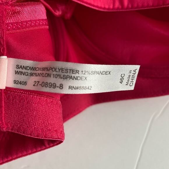Woman Within Comfort Choice New Women's 46C Full Coverage Underwire Pink Bra - Picture 6 of 9
